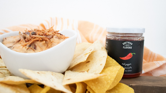 Red Pepper Pulled Pork Queso