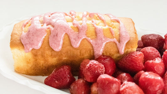 Strawberry Marshmallow Glaze Poundcake