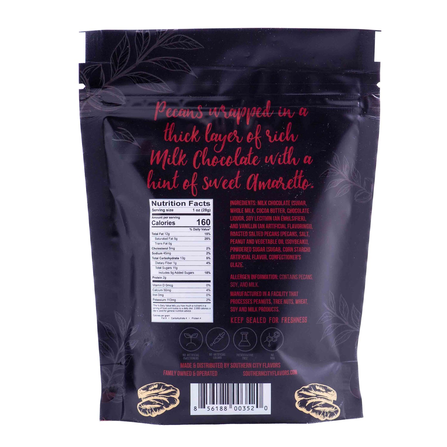 Amaretto Chocolate Pecans