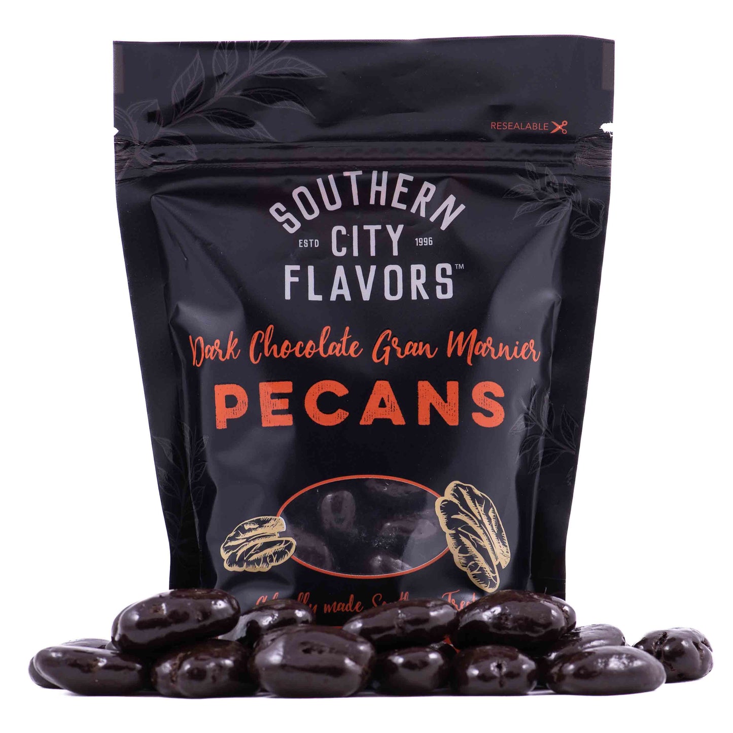 Dark Chocolate Gran Marnier Pecans